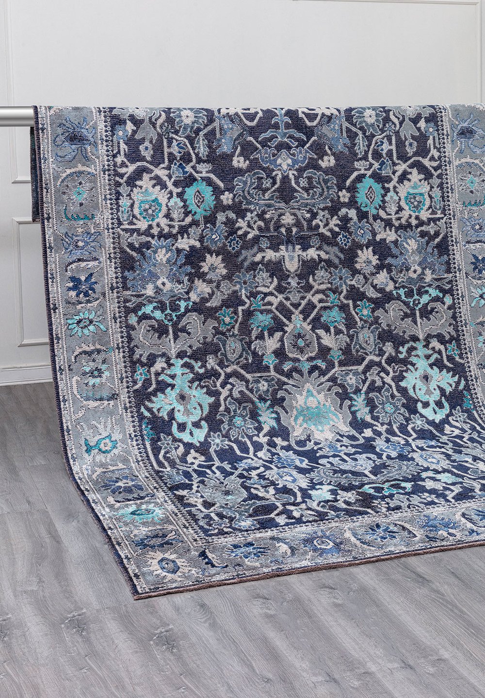 Grandeur Bone - Dark Navy Rug