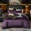 Shemir Purple Grey Reversible Egyptian Cotton Bedding Set