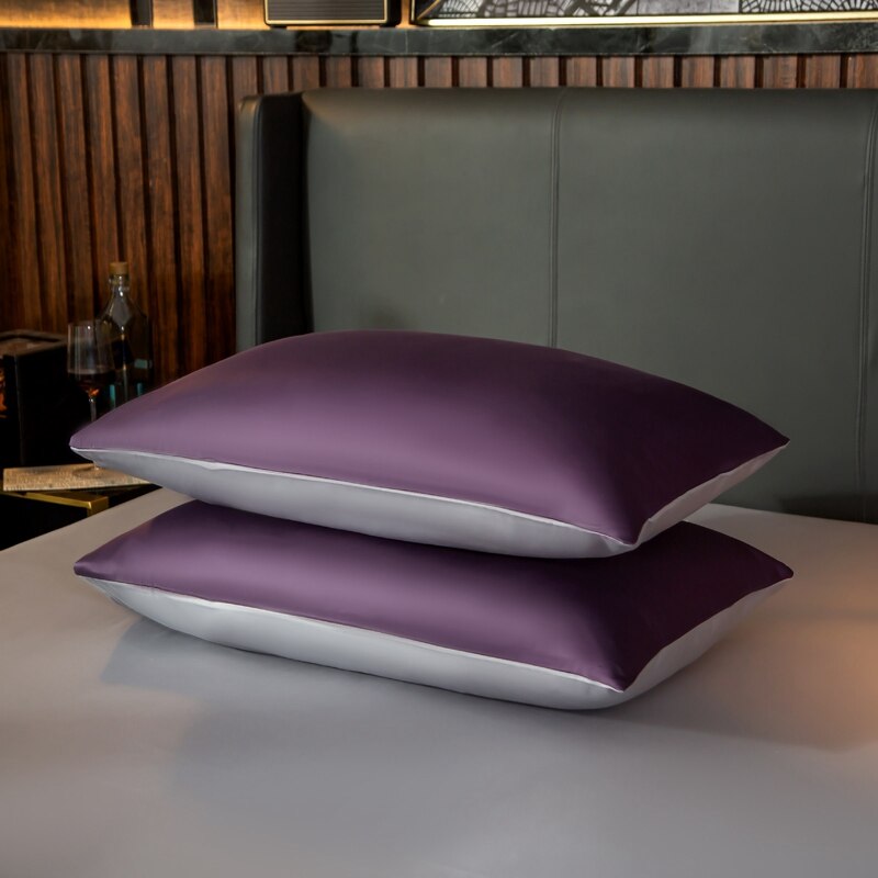 Shemir Purple Grey Reversible Egyptian Cotton Bedding Set