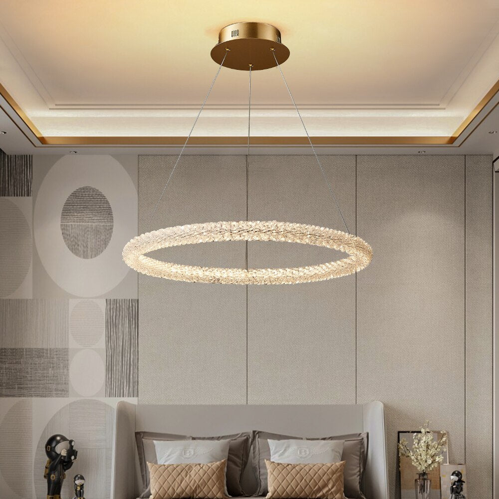 Jillian Sculptural LED Three Tier Crystal Chandelier