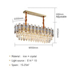 Luis Rounded Three-Tier Crystal Cut Edge Chandelier