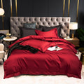 Wendy Crimson Ruby Solid Egyptian Cotton Bedding Set