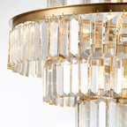 Elizebeth Layered Oversized Two-Tier Crystal Chandelier