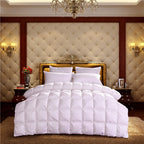 Shadiya White Square Quilted Cotton Goose Down Filling Comforter