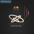 Jillian Sculptural LED Three Tier Crystal Chandelier