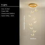 Jenna 3D-Butterfly Spiral Iron And Acrylic Chandelier