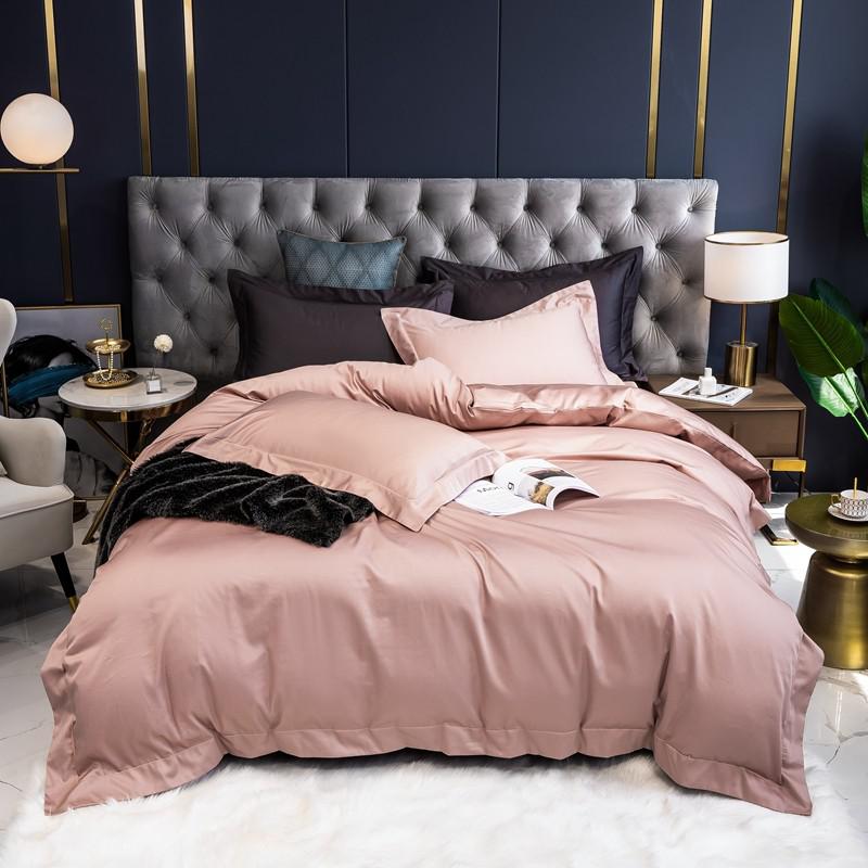 Wendy Dusty Blush Solid Egyptian Cotton Bedding Set