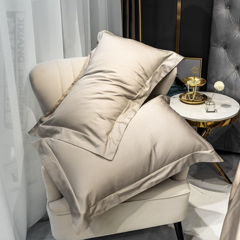 Wendy Faded Beige Solid Egyptian Cotton Bedding Set