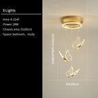 Jenna 3D-Butterfly Spiral Iron And Acrylic Chandelier