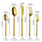 Helena Gold Luxury Stainless Steel Cutlery Set