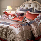 Venora Luxury Jacquard Egyptian Cotton Satin Bedding Set