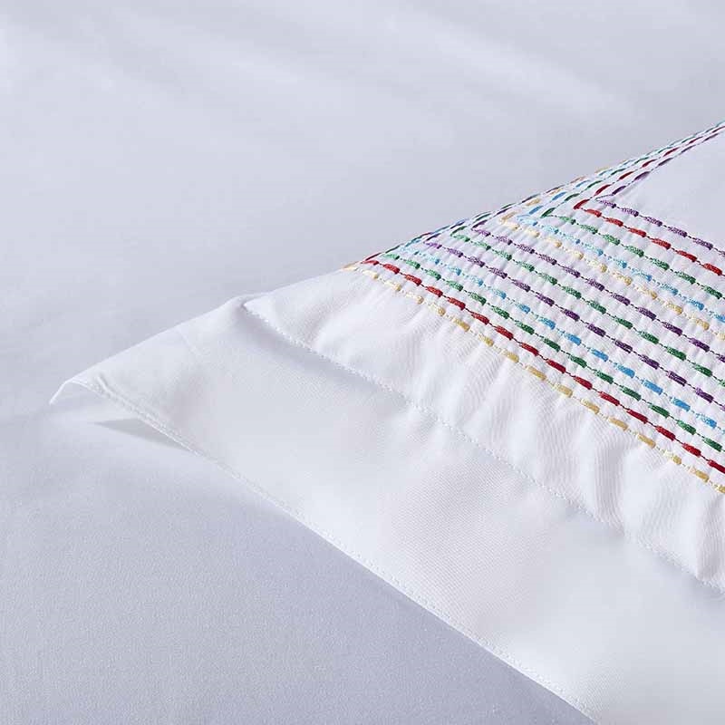 Abyad Rainbow Stitch Premium Hotel Cotton Bedding Set