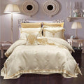 Rovenia Luxury Jacquard Egyptian Cotton Satin Bedding Set