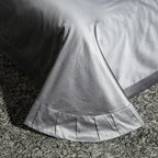 Lezkira Vibrant Grey Luxury Embroidery Egyptian Cotton Bedding Set