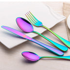 Irised Rainbow Stainless Steel Cutlery Set