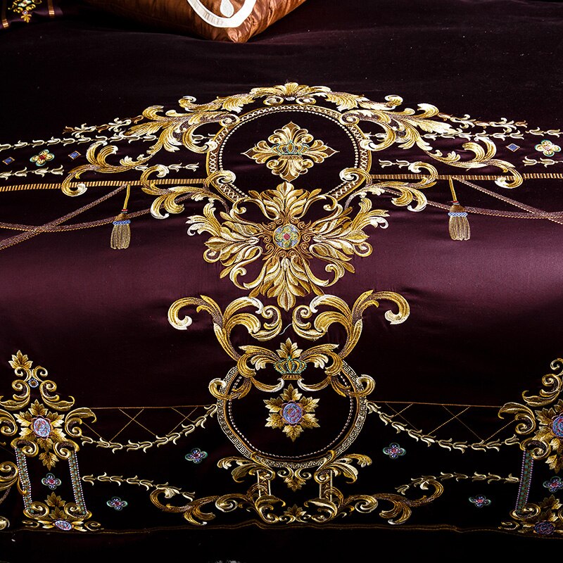 Ozmundo Sangria Luxury Egyptian Cotton Bedding Set
