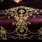 Ozmundo Sangria Luxury Egyptian Cotton Bedding Set
