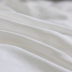 Mazeyna White Silver Butterfly Cotton Silky Satin Bedding Set
