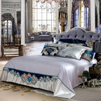 Kaleyra Silky Jacquard Luxury Egyptian Cotton Satin Bedding Set