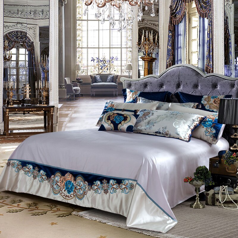 Kaleyra Silky Jacquard Luxury Egyptian Cotton Satin Bedding Set