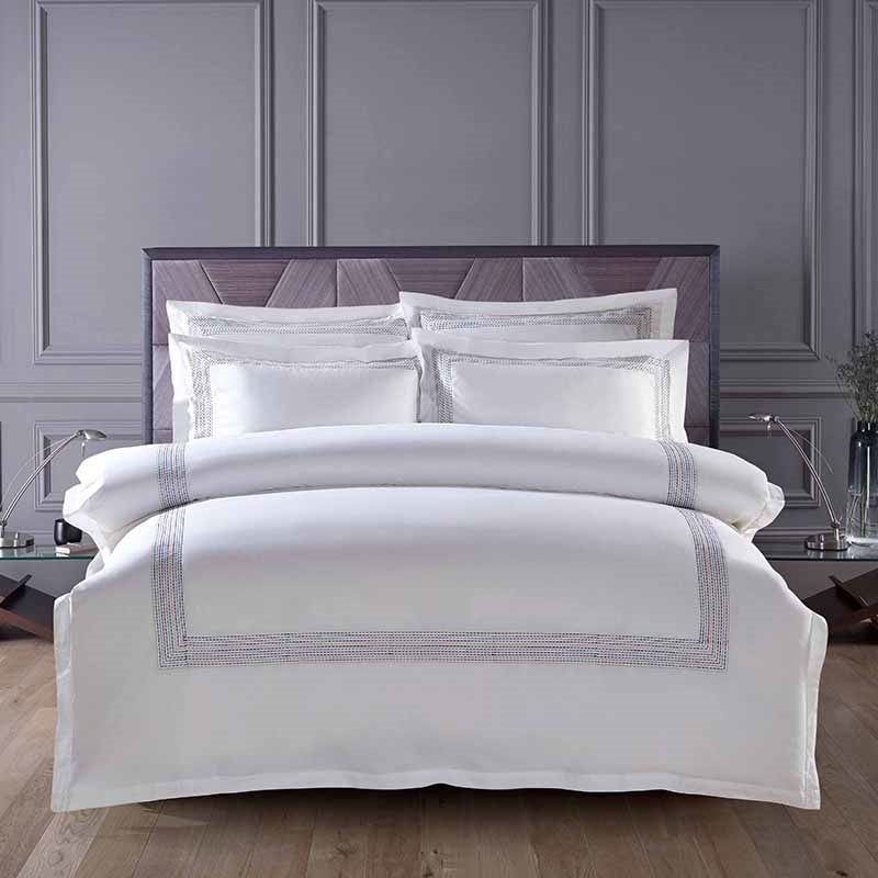Abyad Rainbow Stitch Premium Hotel Cotton Bedding Set