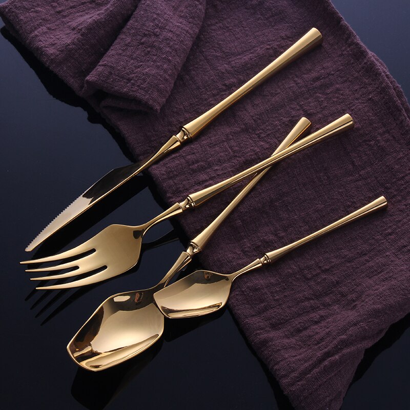 Venice Gold Luxury Stainless Steel Cutlery Set