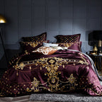 Ozmundo Sangria Luxury Egyptian Cotton Bedding Set