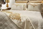 Rovenia Luxury Jacquard Egyptian Cotton Satin Bedding Set