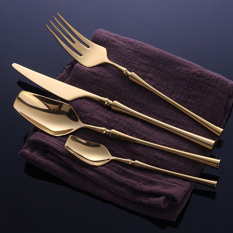 Venice Gold Luxury Stainless Steel Cutlery Set