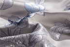Impero Blue Silver Jacquard Egyptian Cotton Satin Bedding Set
