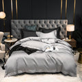 Wendy Silver Mist Solid Egyptian Cotton Bedding Set