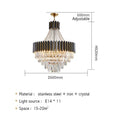 Logan Modern Stainless Steel Tiered Crystal Chandelier