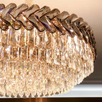 Ruby Three Tier Rounded Crystal Wrapped Chandelier