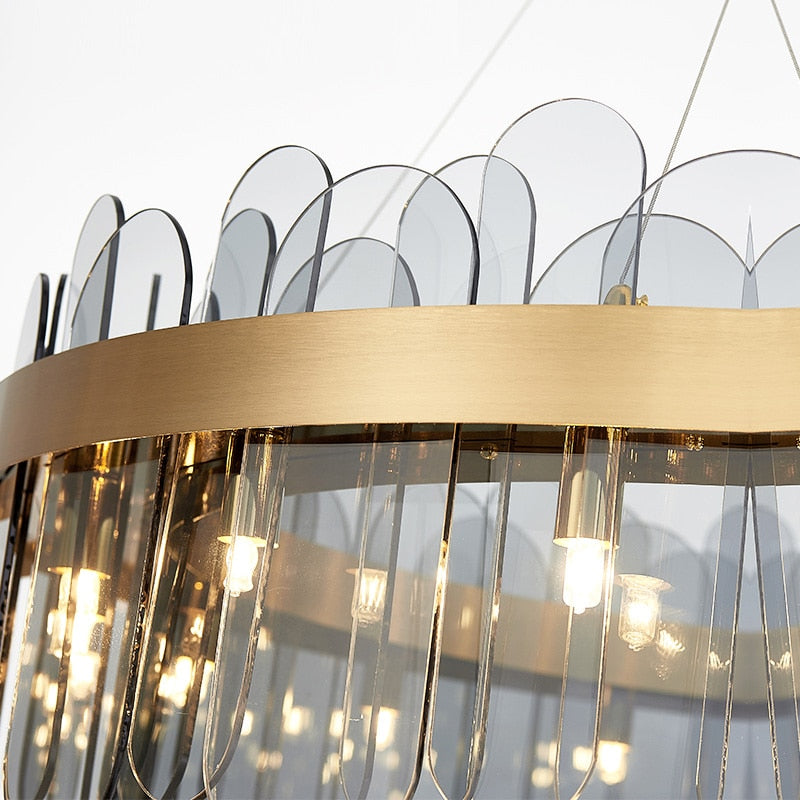 Patina Gold Ring Chandelier