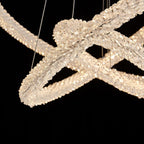 Jillian Sculptural LED Three Tier Crystal Chandelier