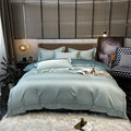 Kaelyn Sea Mist Hotel Trim Egyptian Cotton Bedding Set