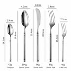 Helena Silver Luxury Stainless Steel Cutlery Set