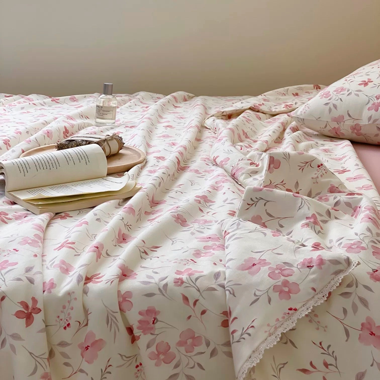 Peach Blossom Summer Quilted Blanket