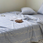 Forget-Me-Not Summer Quilted Blanket