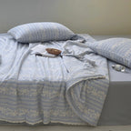 Forget-Me-Not Summer Quilted Blanket