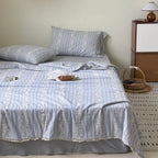 Forget-Me-Not Summer Quilted Blanket