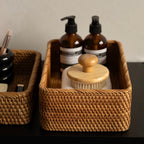 Shoreline Rattan Makeup Organiser Set