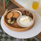 Morning Shore Rattan Tray Set
