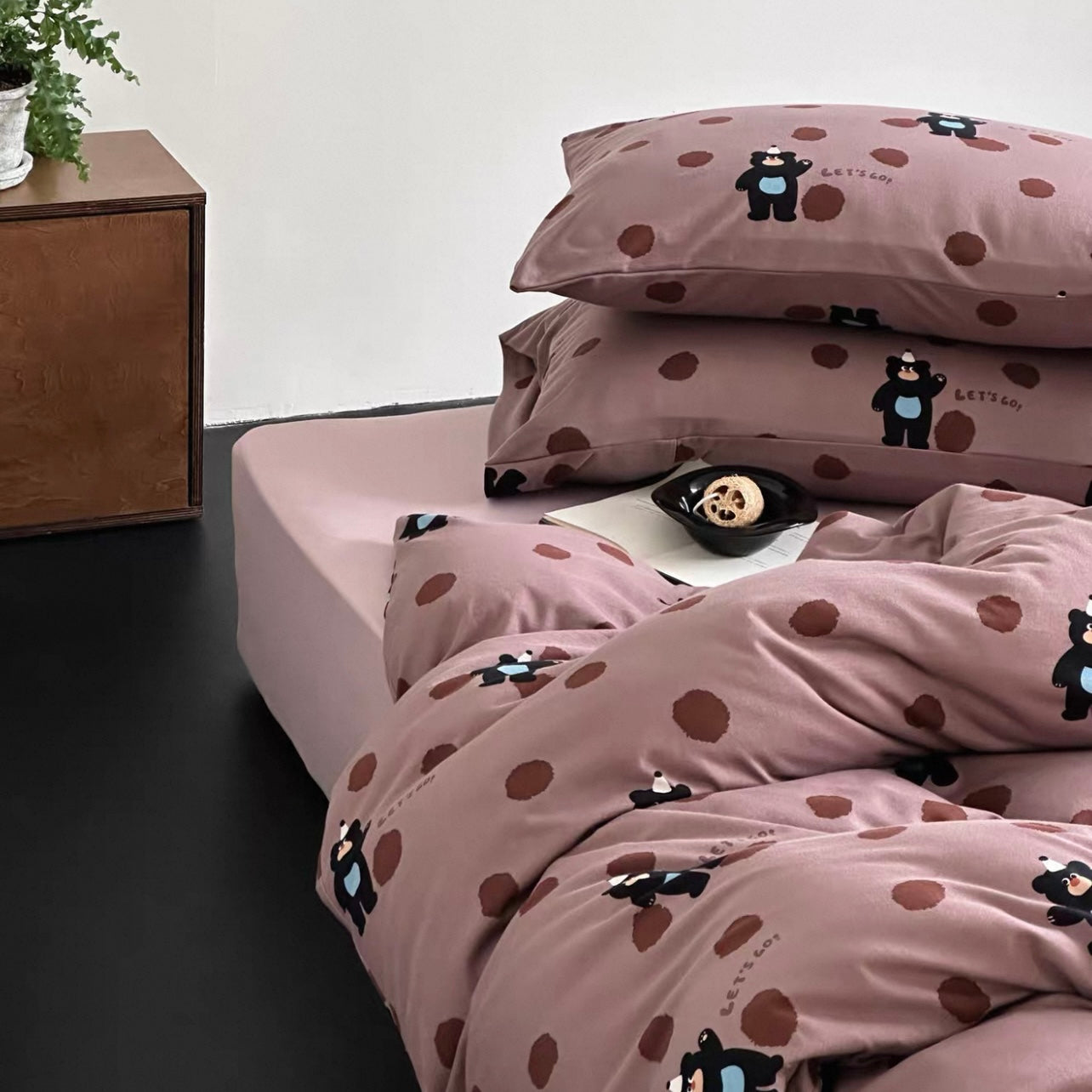Polka Dot Beary Bedding Set