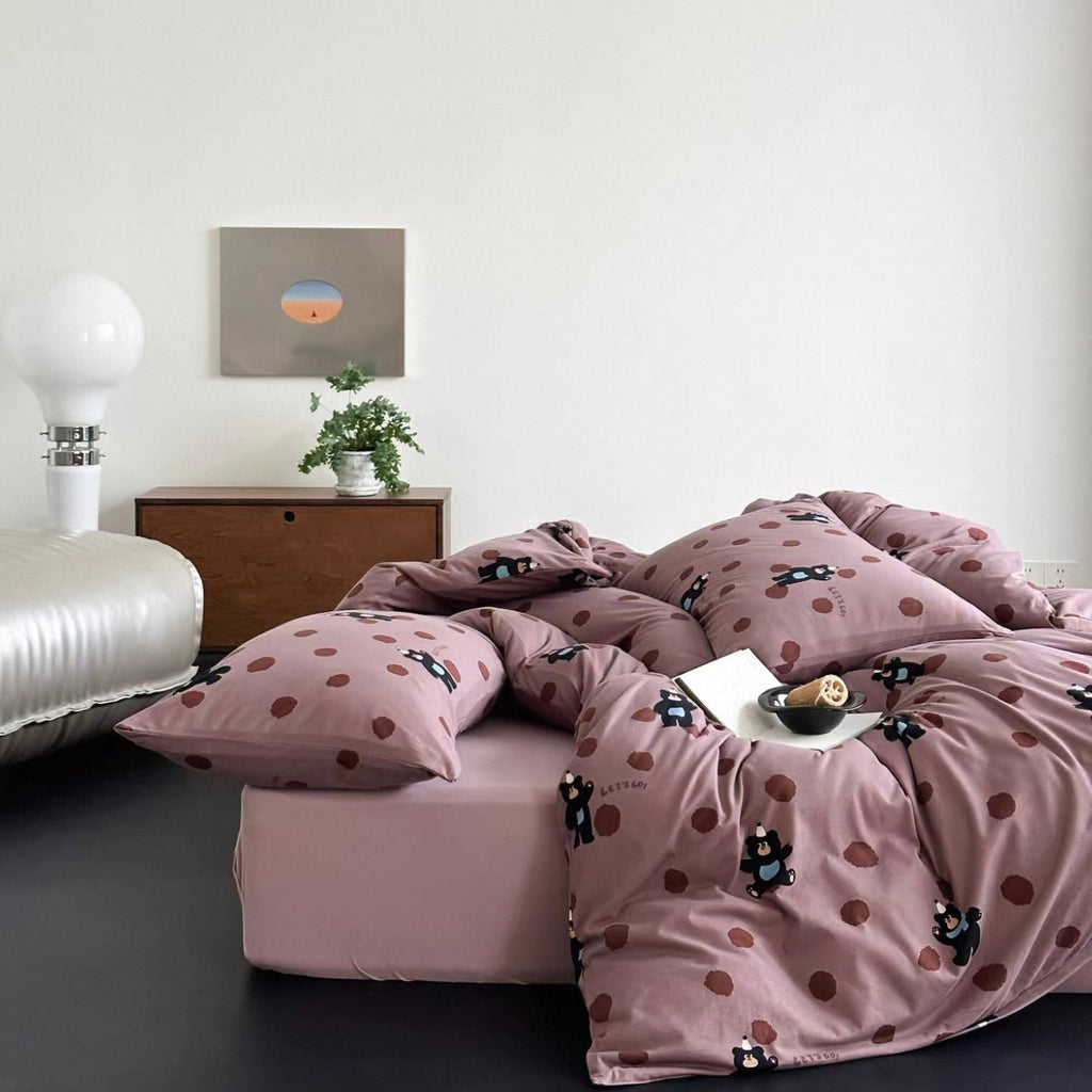 Polka Dot Beary Bedding Set