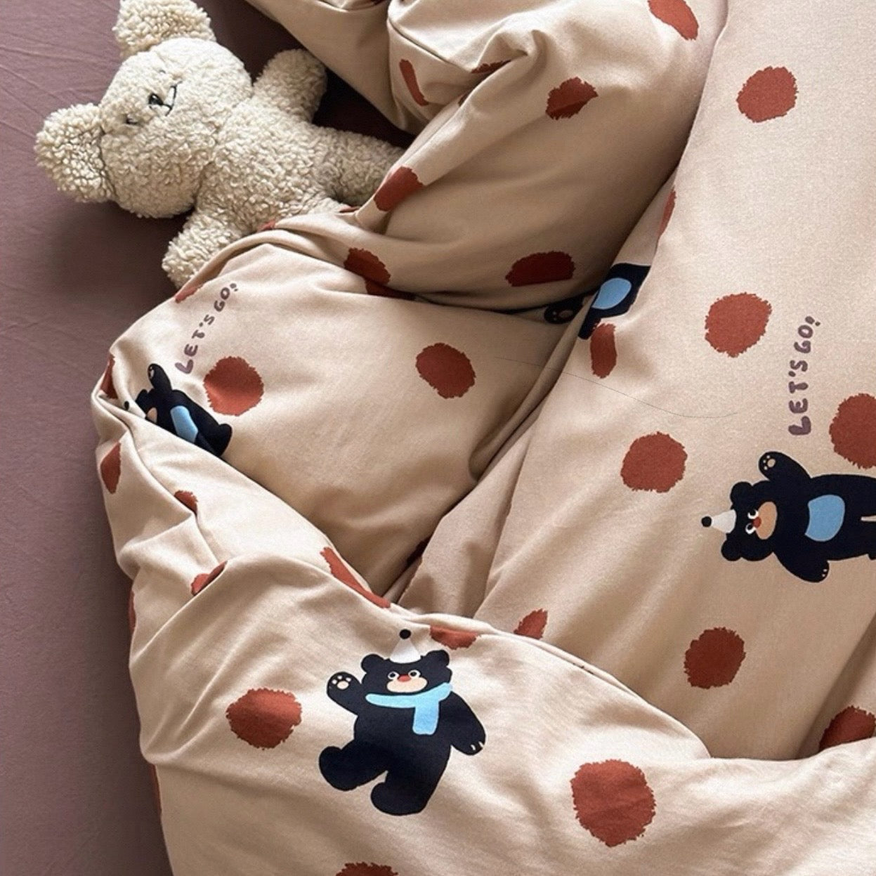 Polka Dot Beary Bedding Set