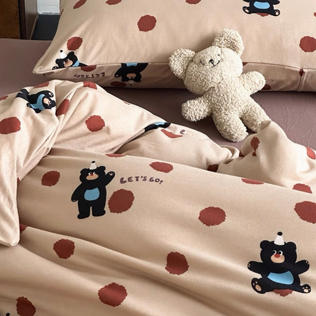 Polka Dot Beary Bedding Set