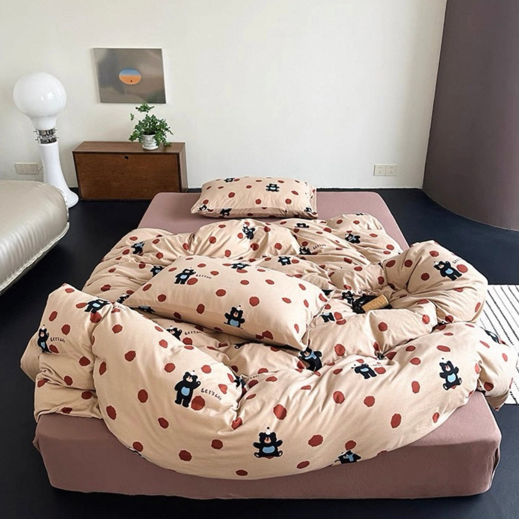 Polka Dot Beary Bedding Set