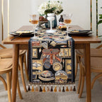 Vintage Fishing Collage Table Runner