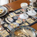 Vintage Fishing Collage Table Runner